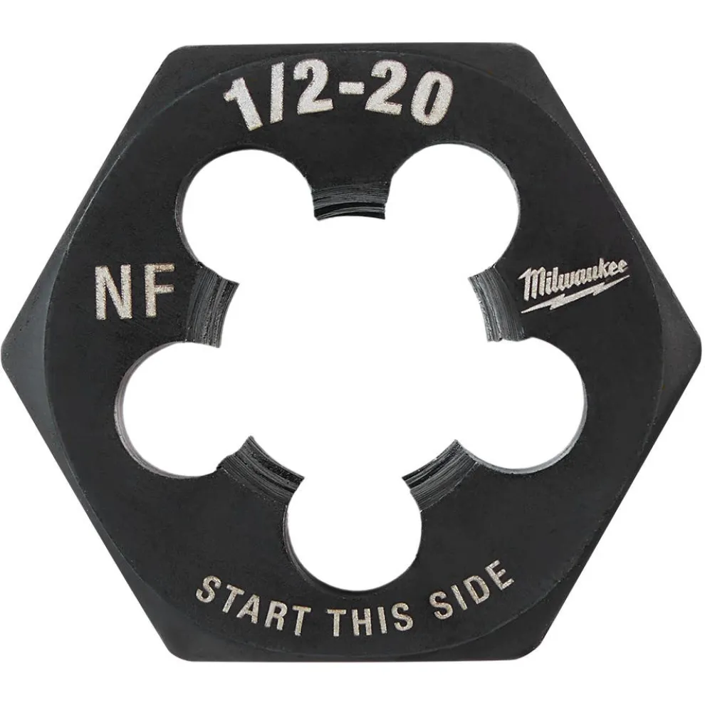 Milwaukee 1/2"-20 NF 1-Inch Hex Threading Die 49-57-5362