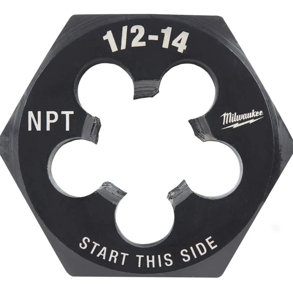 Milwaukee 1/2"-14 NPT 2-1/6" Hex Threading Die 49-57-5393