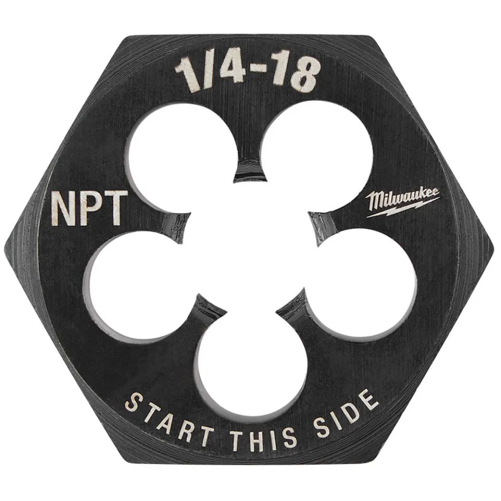 Milwaukee 1/4"-18 NPT 1-7/16" Hex Threading Die 49-57-5391