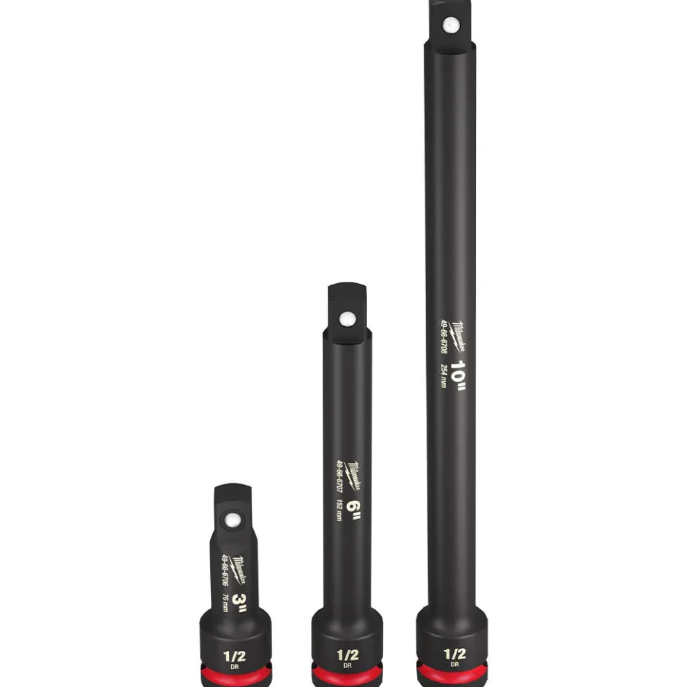 Milwaukee 3 Piece Shockwave Impact Duty 1/2" Drive Extension Set 49-66-6715