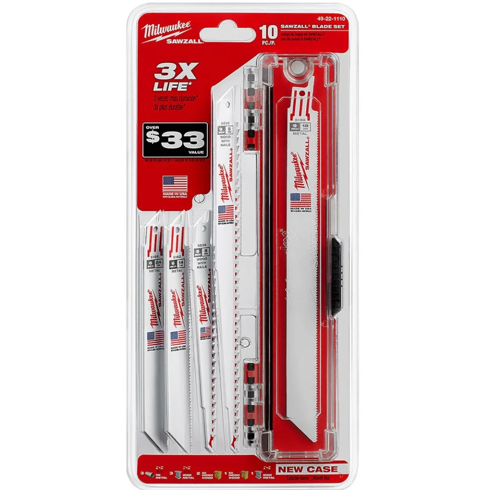 Milwaukee 10 Piece SAWZALL Blade Set 49-22-1110