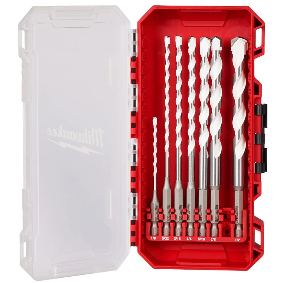 Milwaukee 7 Piece SHOCKWAVE Impact Duty Carbide Multi-Material Drill Bit Kit for PACKOUT 48-20-8899