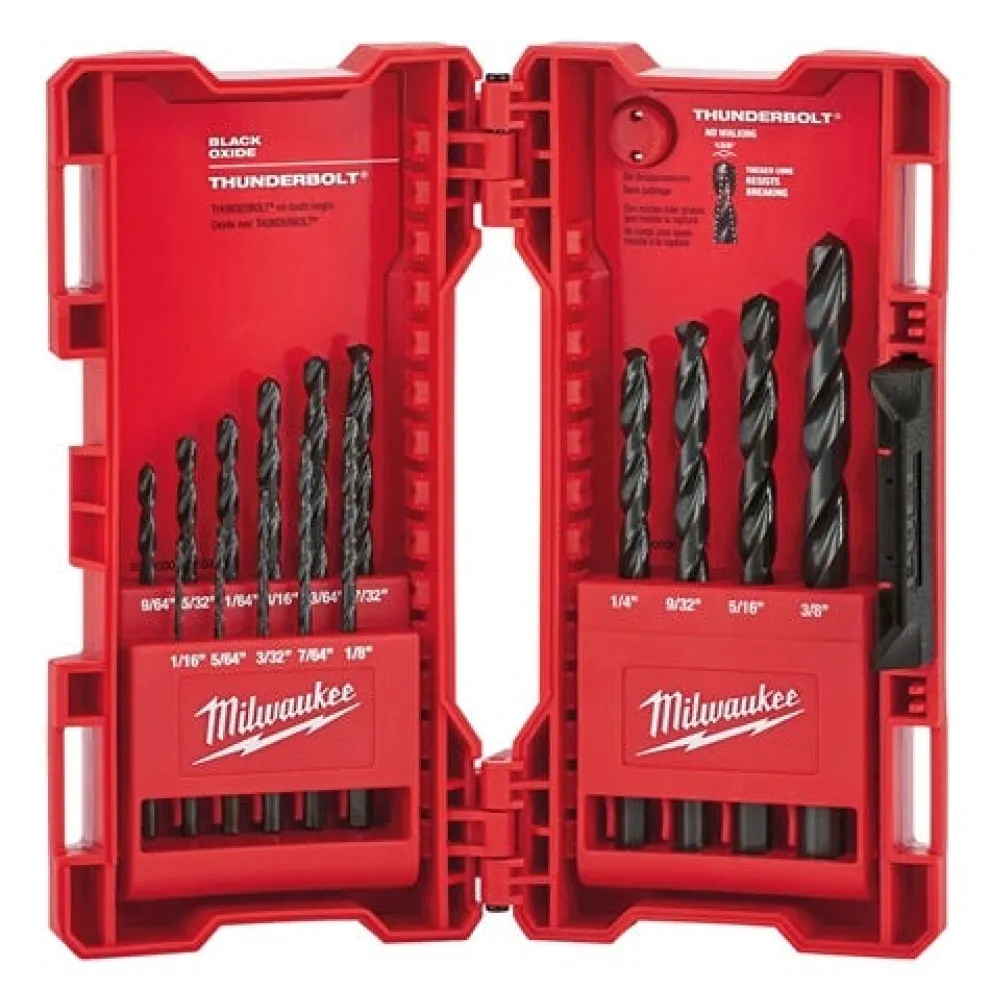 Milwaukee 15 Piece Thunderbolt Black Oxide Drill Bit Set 48-89-2803