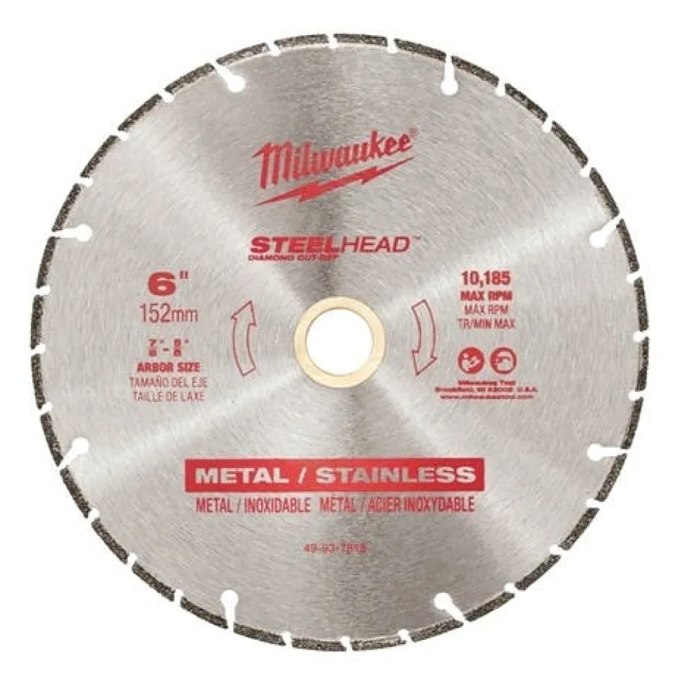 Milwaukee 6" STEELHEAD Diamond Cut-Off Blade 49-93-7815