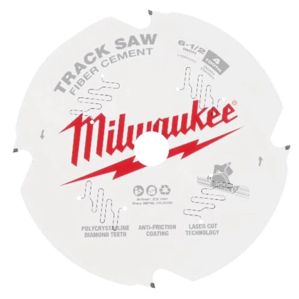 Milwaukee 6-1/2" 4T Fiber Cement Track Saw Blade 48-40-0670