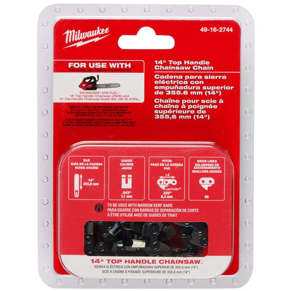 Milwaukee 14" Top Handle Chainsaw Chain 49-16-2744