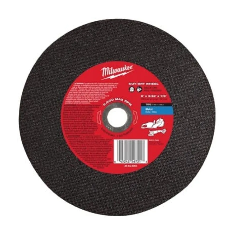 Milwaukee 9" X 3/32" X 7/8" Cutoff Wheel Abrasive 49-94-9000