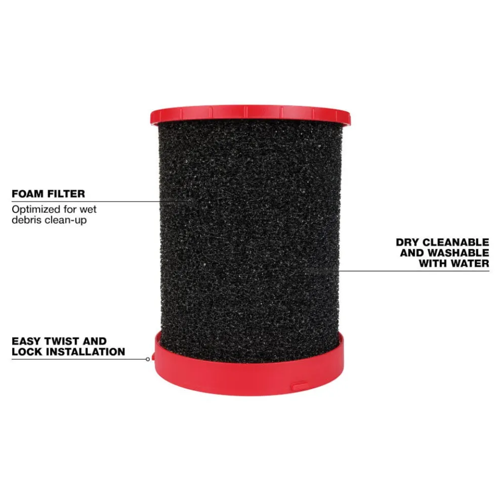 Milwaukee Large Wet/Dry Vacuum Foam Wet Filter 49-90-1990