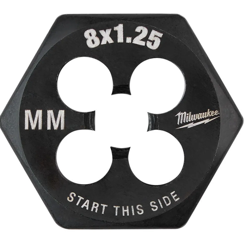 Milwaukee M8-1.25 mm 1-Inch Hex Threading Die 49-57-5343