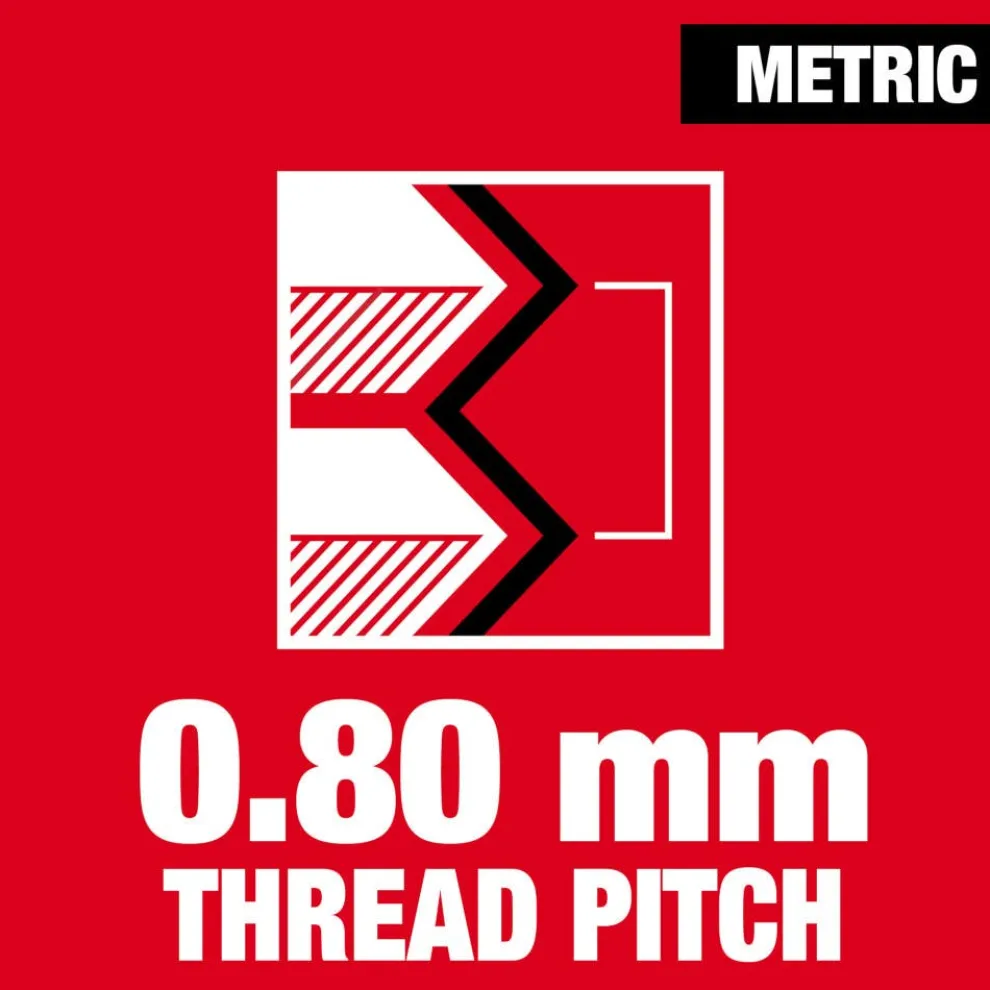 Milwaukee M5-0.80 mm 1-Inch Hex Threading Die 49-57-5329
