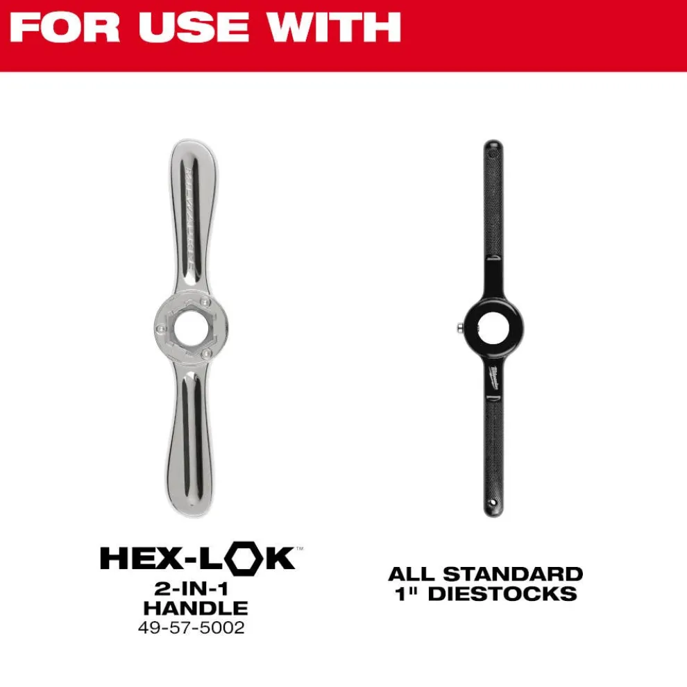 Milwaukee M5-0.80 mm 1-Inch Hex Threading Die 49-57-5329