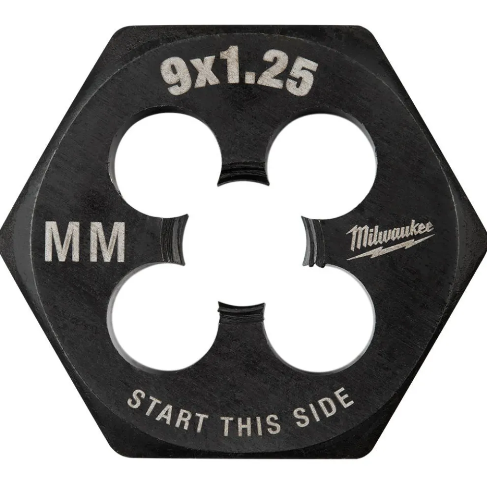Milwaukee M9-1.25 mm 1-Inch Hex Threading Die 49-57-5347