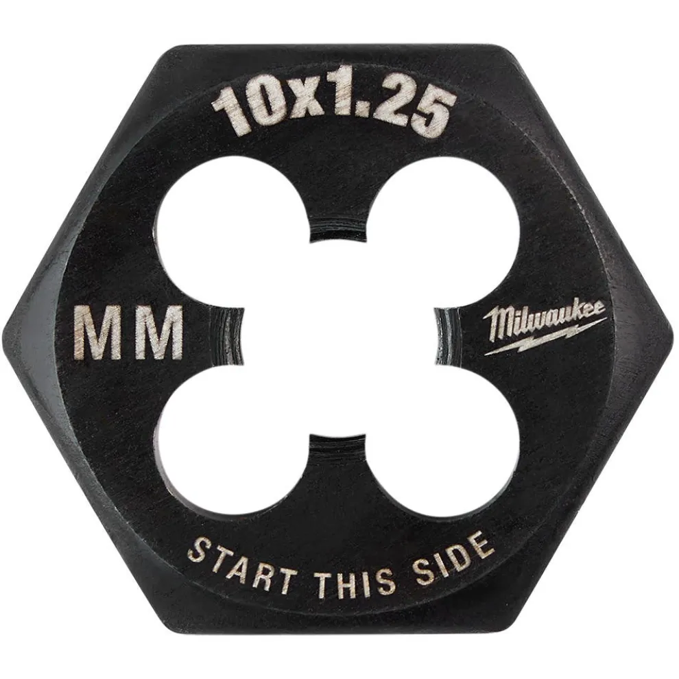 Milwaukee M10-1.25 mm 1-Inch Hex Threading Die 49-57-5353