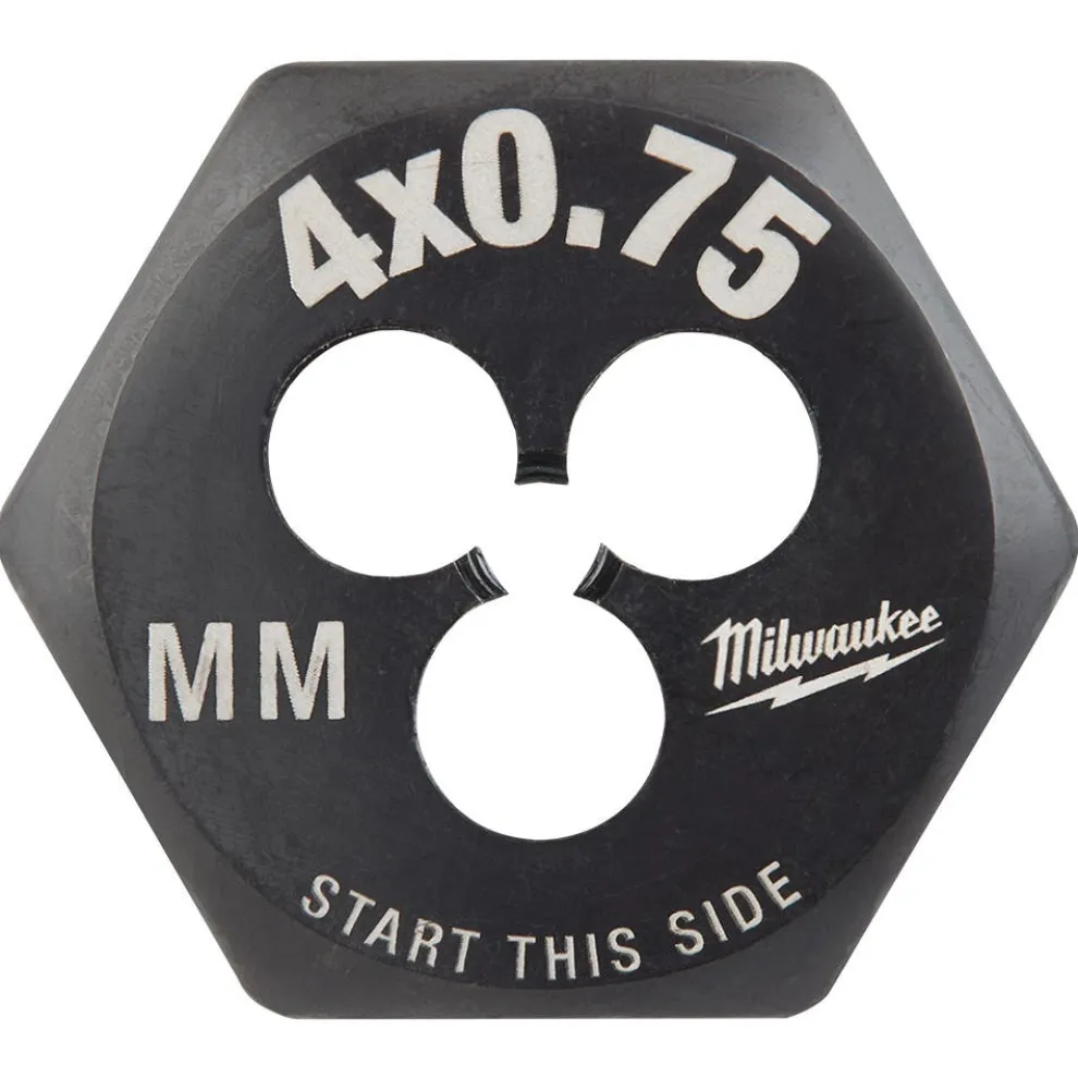 Milwaukee M4-0.75 mm 1-Inch Hex Threading Die 49-57-5320