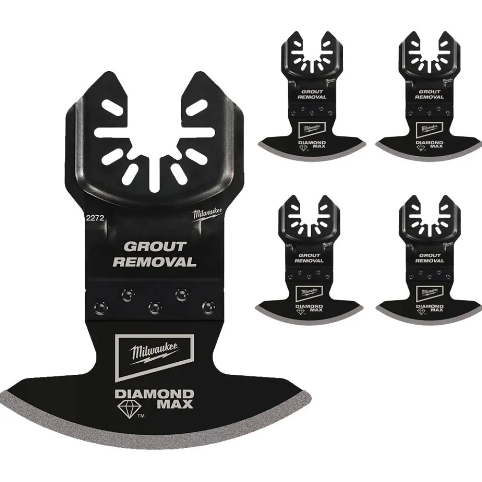 Milwaukee OPEN-LOK DIAMOND MAX Diamond Grit Grout Removal Multi-Tool Blade 5PK 49-25-2275