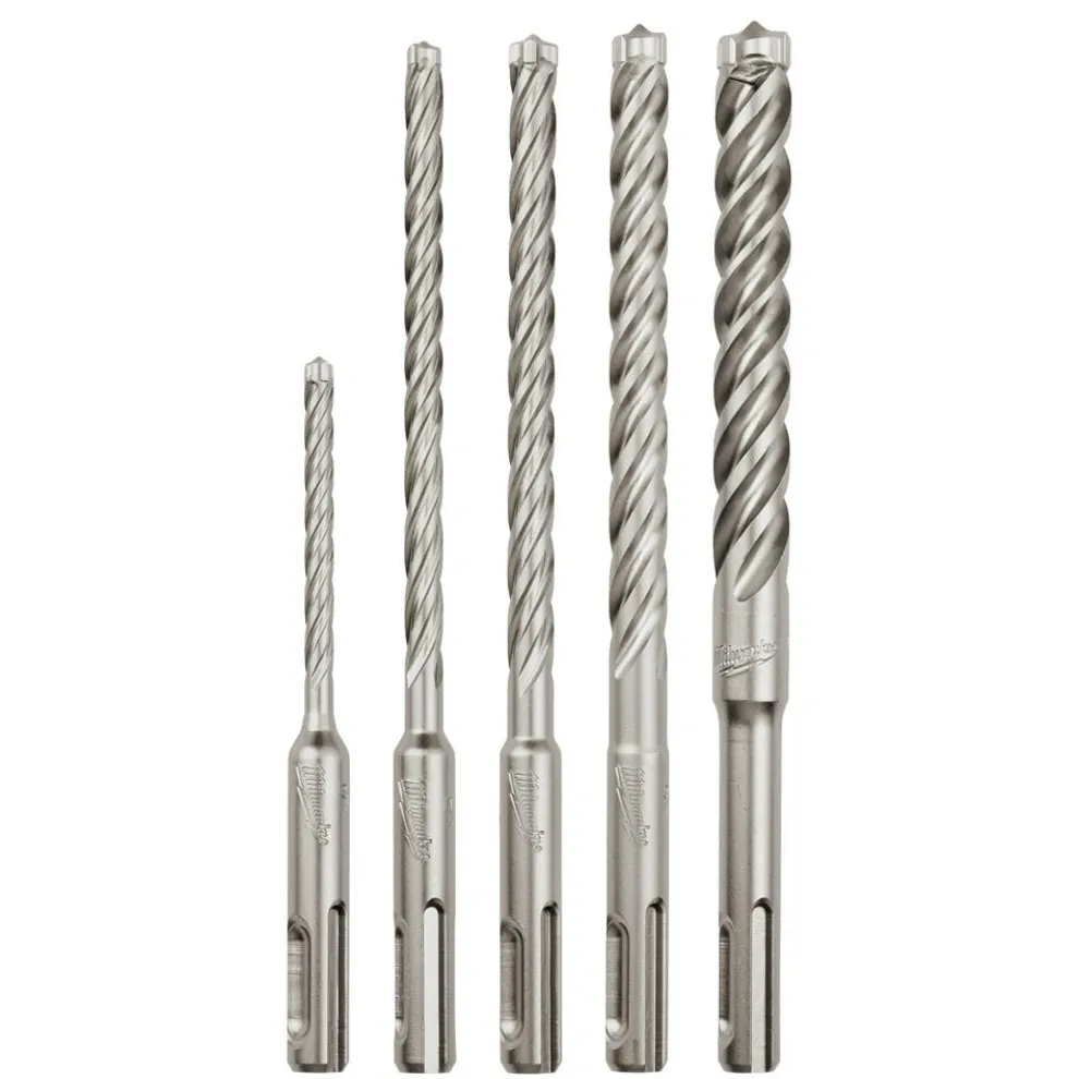 Milwaukee 5-Piece MX4 4-Cutter SDS-Plus Rotary Hammer-Drill Bit Kit 48-20-7498