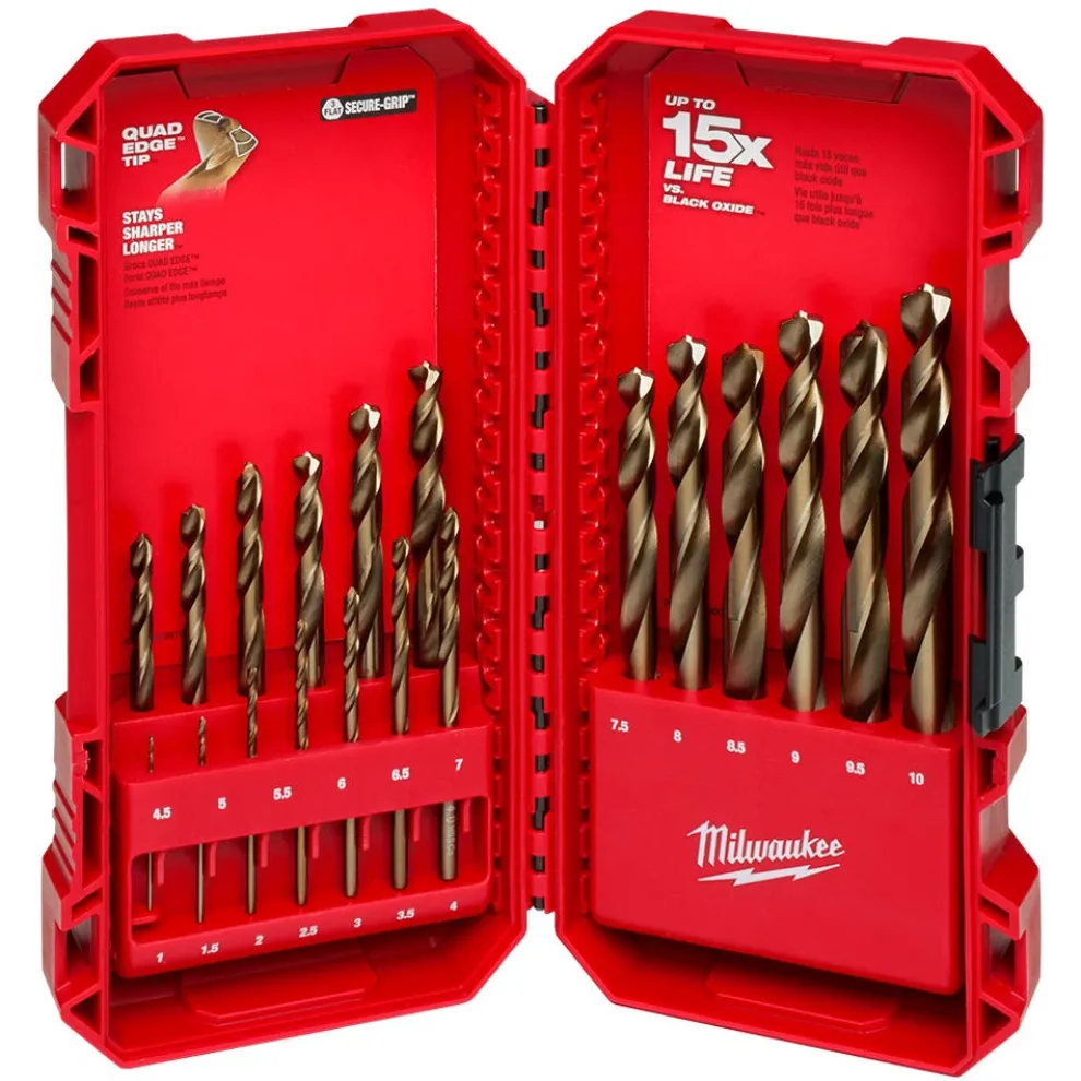 Milwaukee RED HELIX Cobalt Metric Drill Bit Set - 19 Piece 48-89-2530