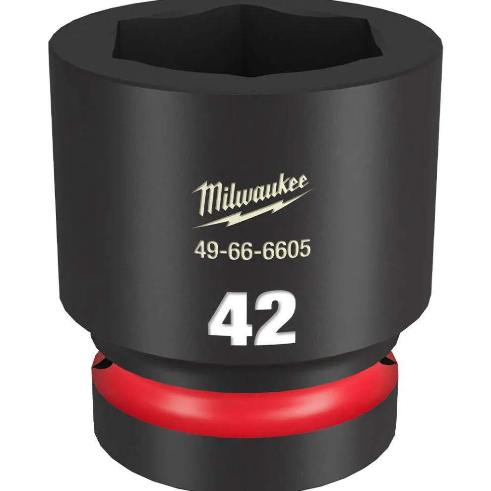 Milwaukee Shockwave Impact Duty 1" Drive 42mm Standard 6 Point Socket 49-66-6605