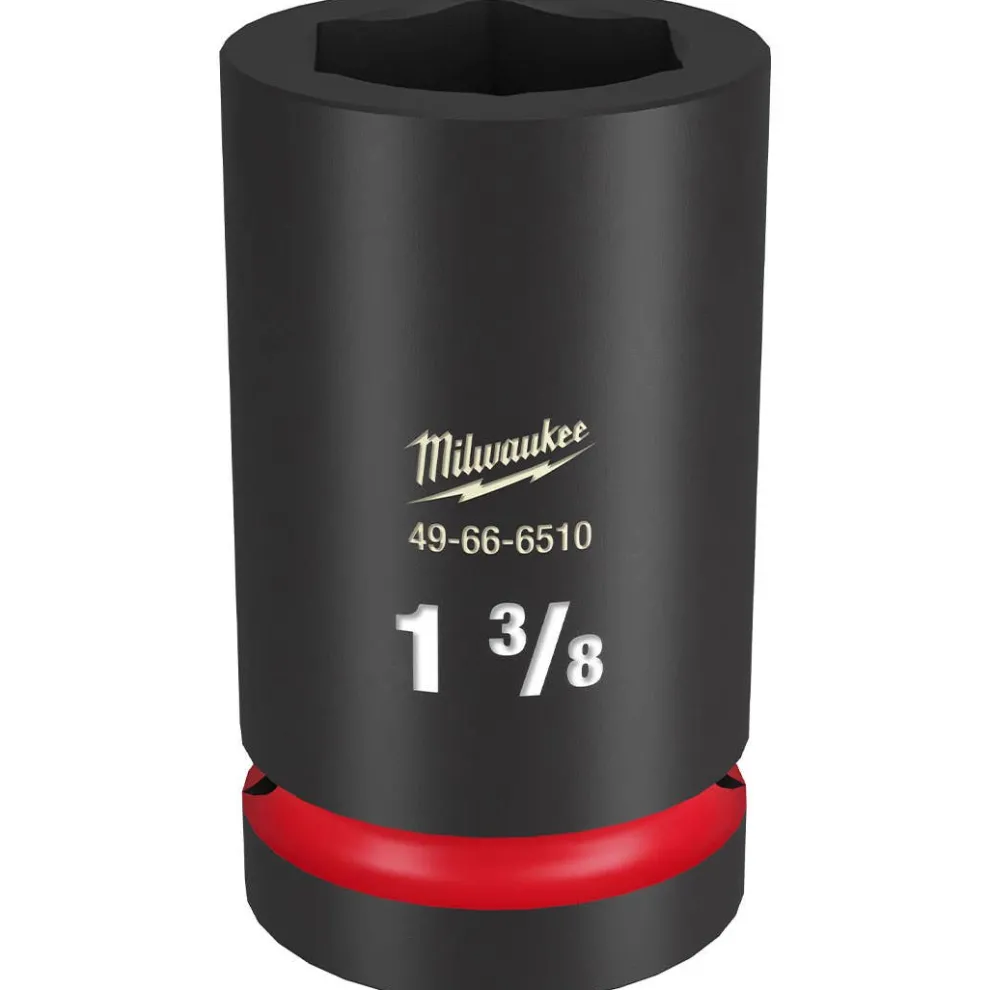 Milwaukee Shockwave Impact Duty 1" Drive 1-3/8" Deep 6 Point Socket 49-66-6510
