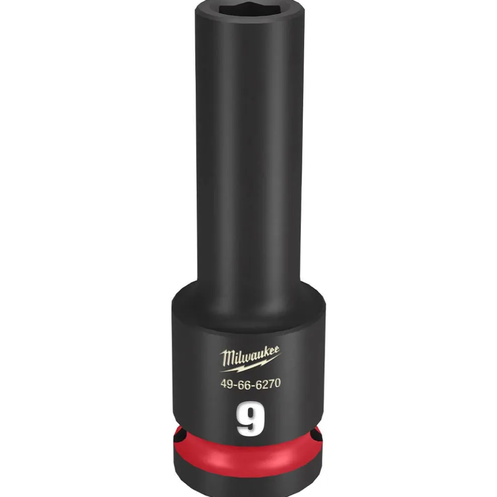 Milwaukee Shockwave Impact Duty 1/2" Drive 9mm Deep 6 Point Socket 49-66-6270