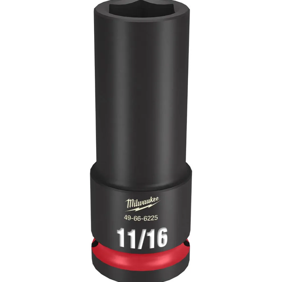 Milwaukee Shockwave Impact Duty 1/2" Drive 11/16" Deep 6 Point Socket 49-66-6225