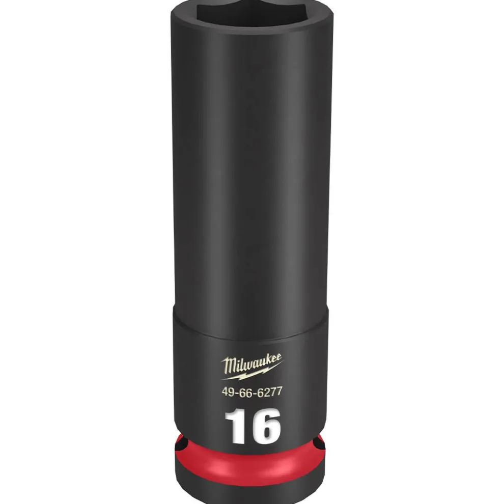 Milwaukee Shockwave Impact Duty 1/2" Drive 16mm Deep 6 Point Socket 49-66-6277