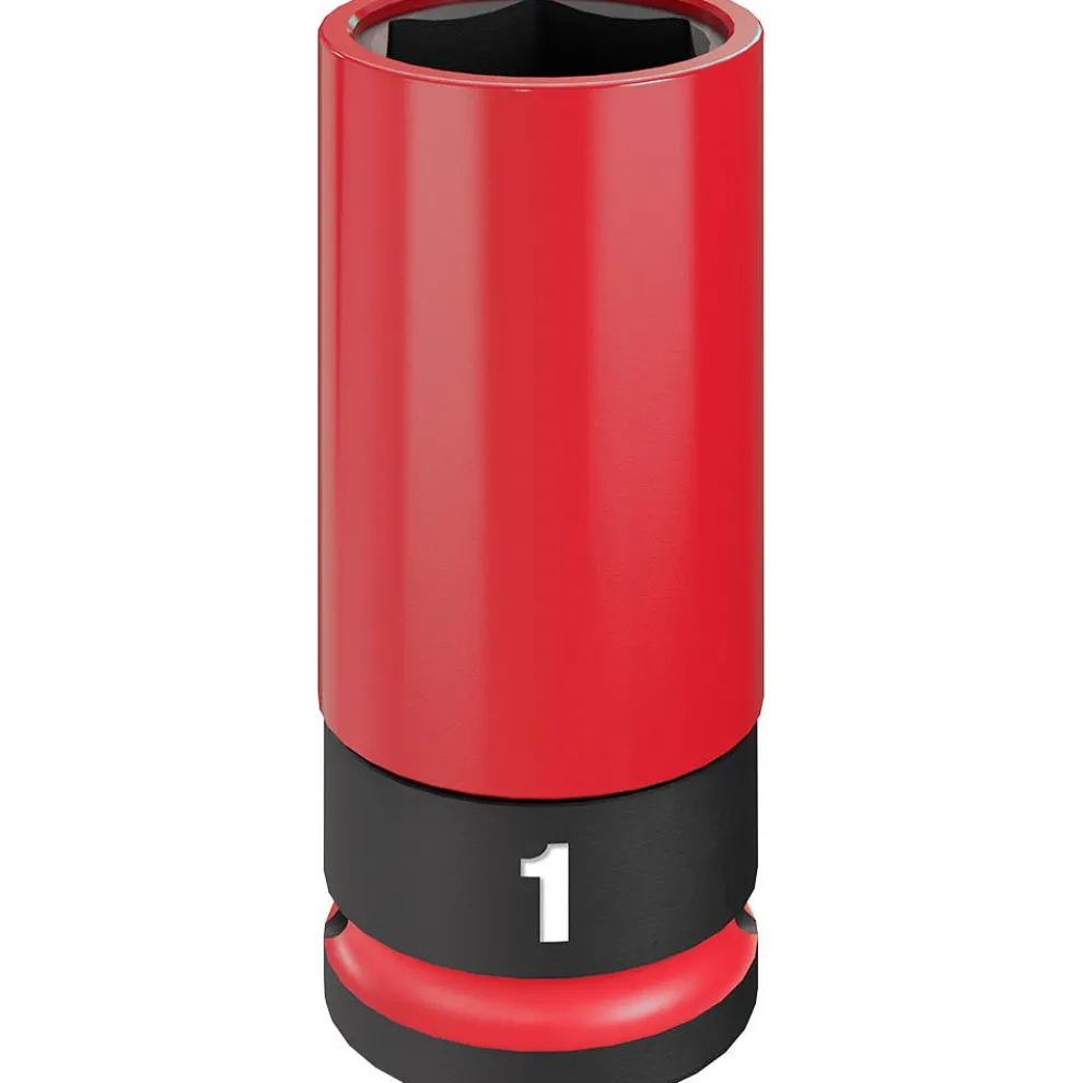 Milwaukee SHOCKWAVE Impact Duty 1/2" Drive 1" SAE Lug Nut Wheel Socket 49-66-7814