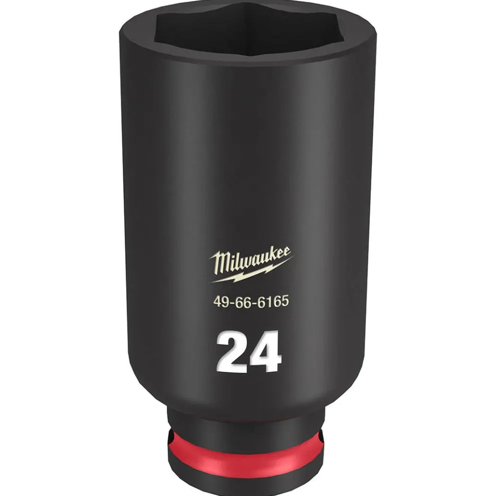 Milwaukee Shockwave Impact Duty 3/8" Drive 24mm Deep 6 Point Socket 49-66-6165