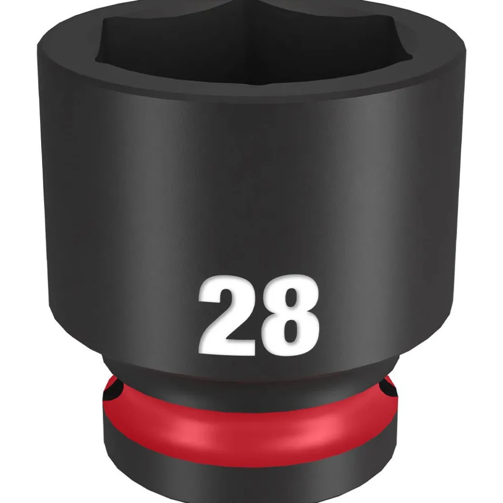Milwaukee Shockwave Impact Duty 1/2" Drive 28mm Standard 6 Point Socket 49-66-6260