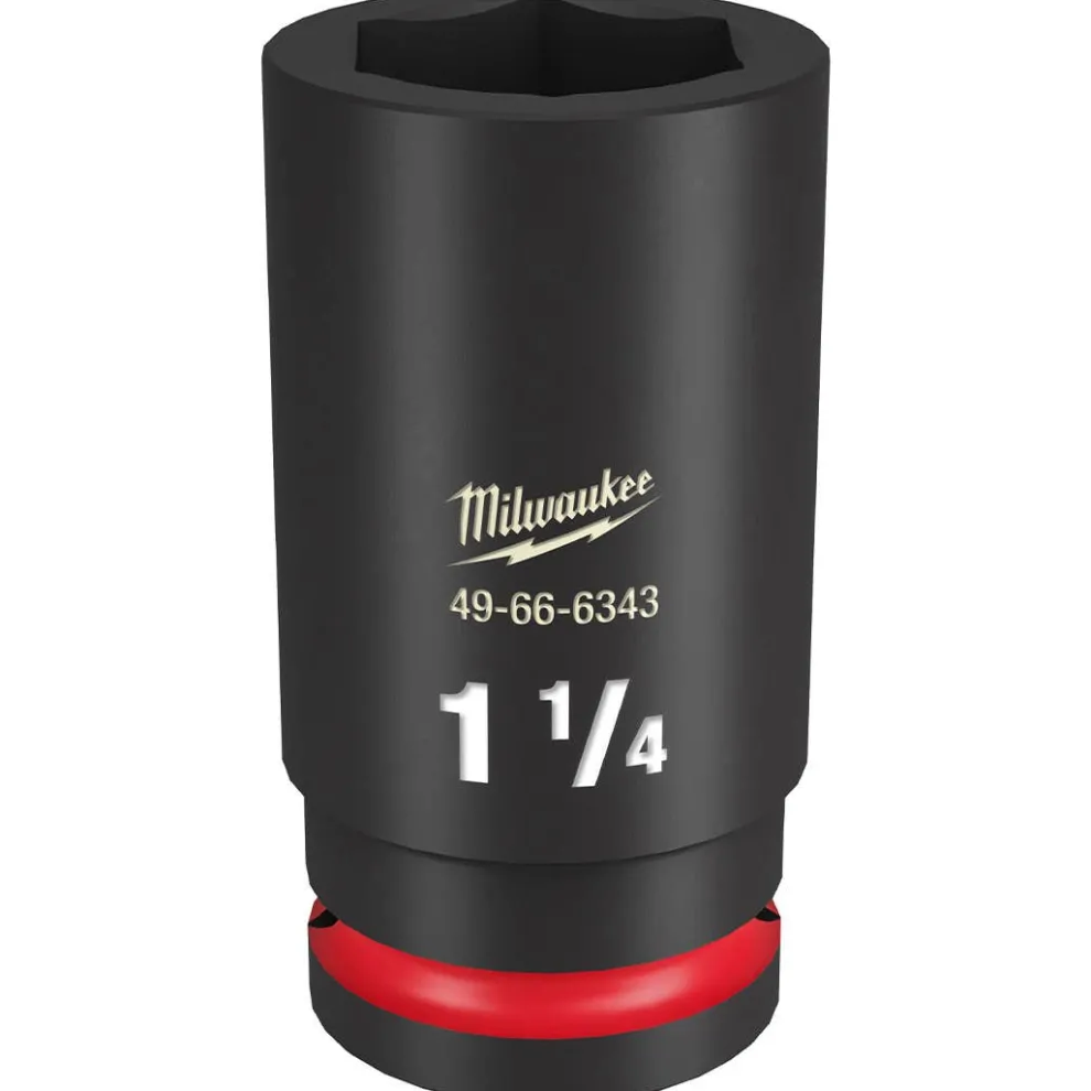Milwaukee Shockwave Impact Duty 3/4" Drive 1-1/4" Deep 6 Point Socket 49-66-6343