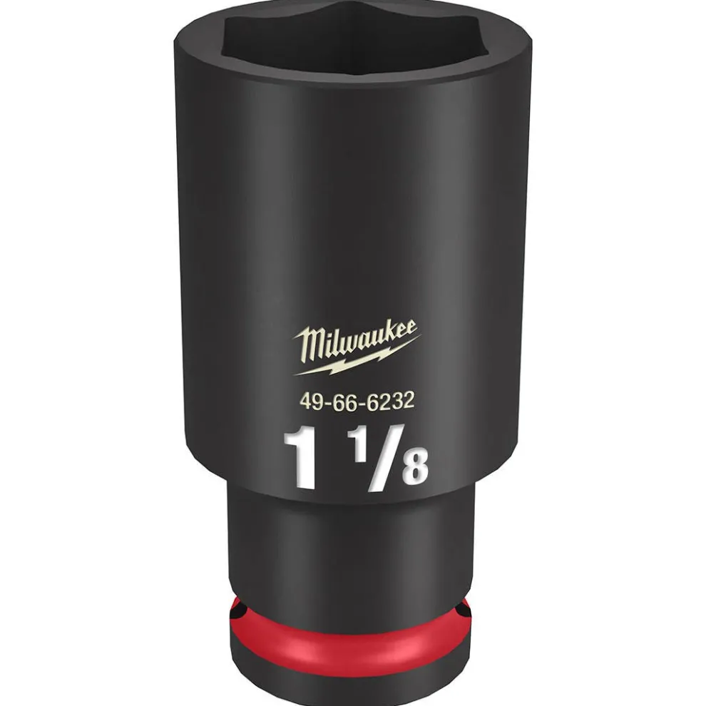 Milwaukee Shockwave Impact Duty 1/2" Drive 1-1/8" Deep 6 Point Socket 49-66-6232