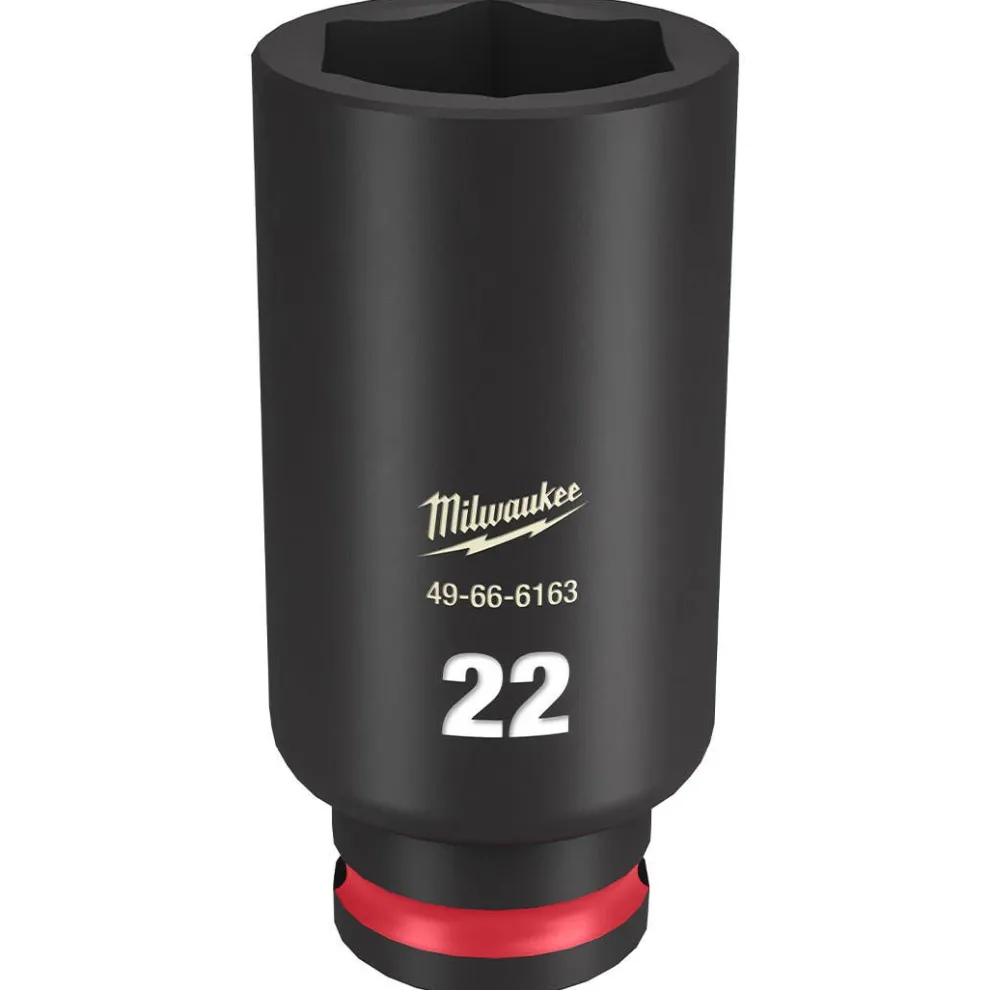 Milwaukee Shockwave Impact Duty 3/8" Drive 22mm Deep 6 Point Socket 49-66-6163