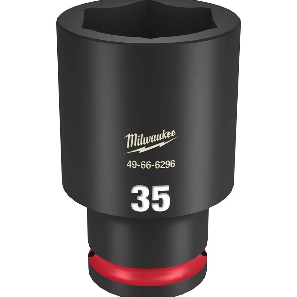 Milwaukee Shockwave Impact Duty 1/2" Drive 35mm Deep 6 Point Socket 49-66-6296