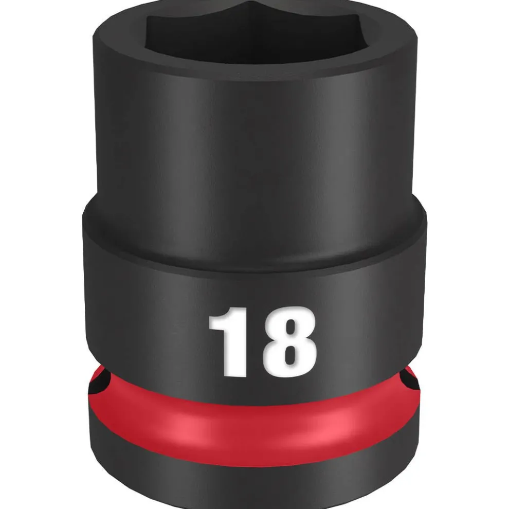 Milwaukee Shockwave Impact Duty 1/2" Drive 18mm Standard 6 Point Socket 49-66-6250