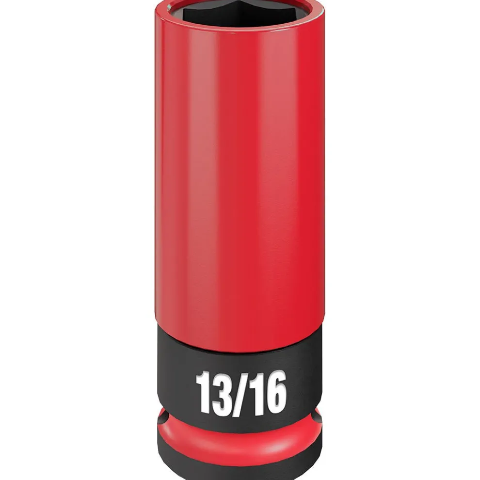 Milwaukee SHOCKWAVE Impact Duty 1/2" Drive 13/16" SAE Lug Nut Wheel Socket 49-66-7811