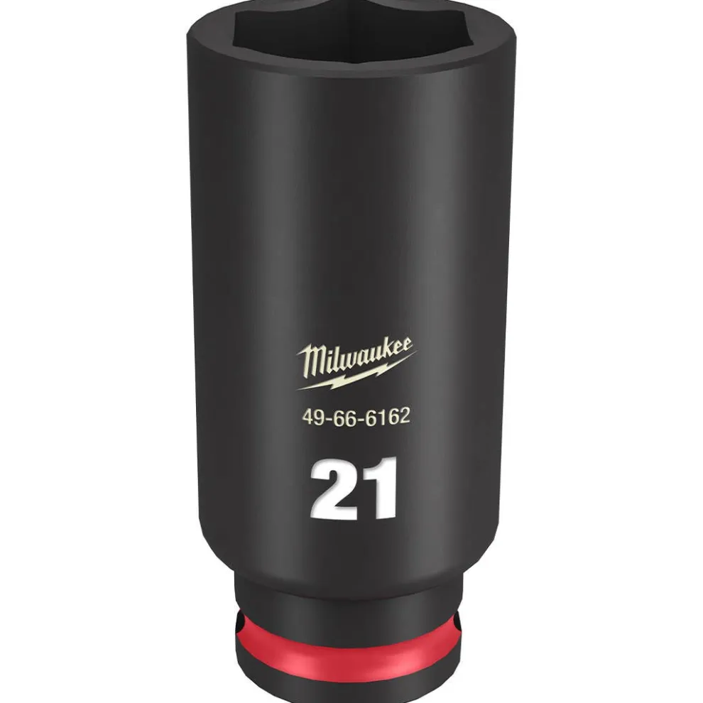 Milwaukee Shockwave Impact Duty 3/8" Drive 21mm Deep 6 Point Socket 49-66-6162