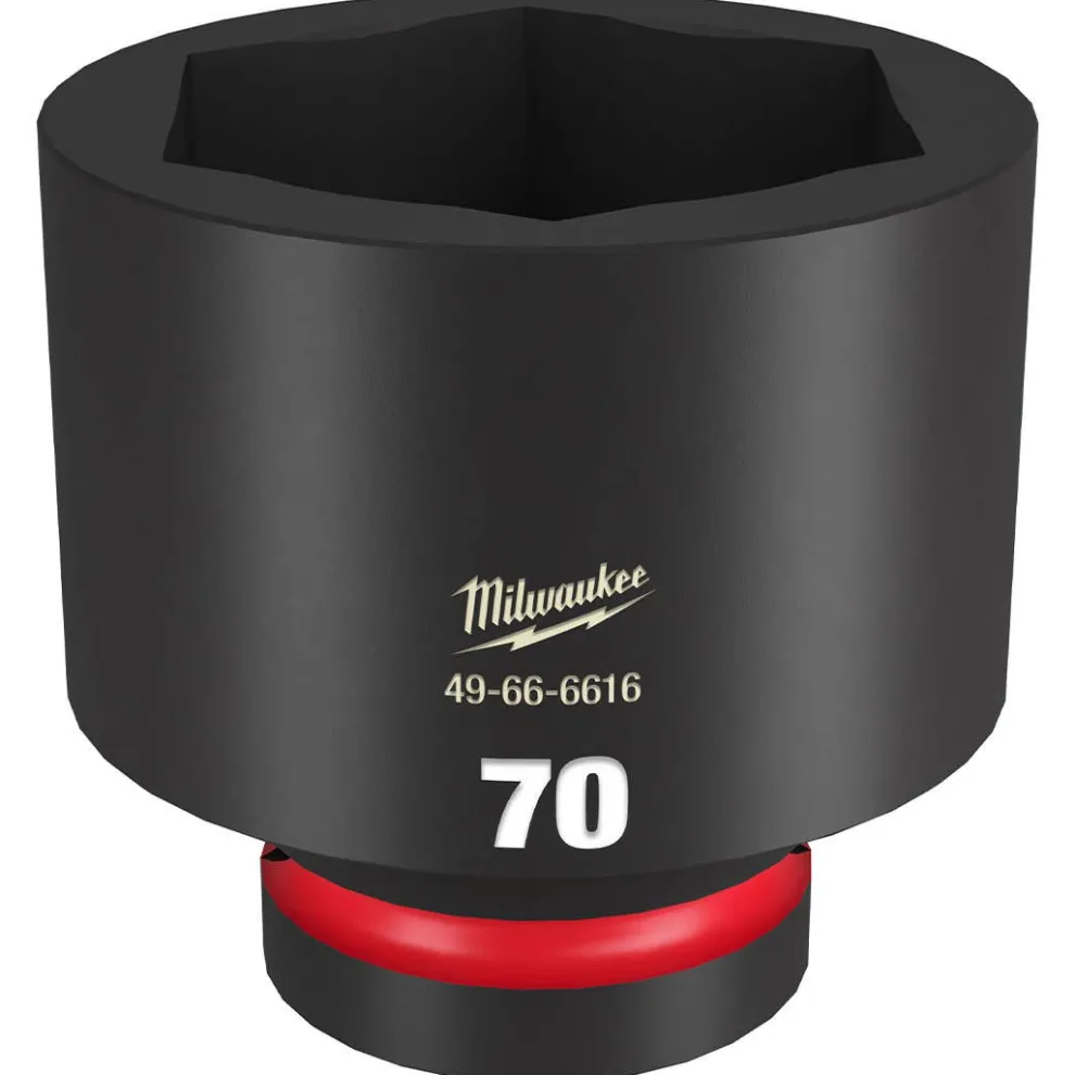 Milwaukee Shockwave Impact Duty 1" Drive 70mm Standard 6 Point Socket 49-66-6616