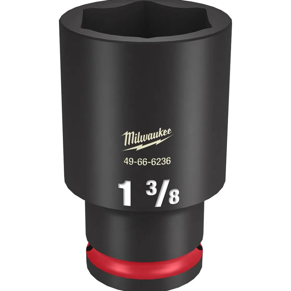 Milwaukee Shockwave Impact Duty 1/2" Drive 1-3/8" Deep 6 Point Socket 49-66-6236