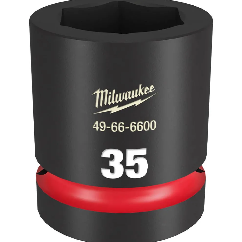 Milwaukee Shockwave Impact Duty 1" Drive 35mm Standard 6 Point Socket 49-66-6600