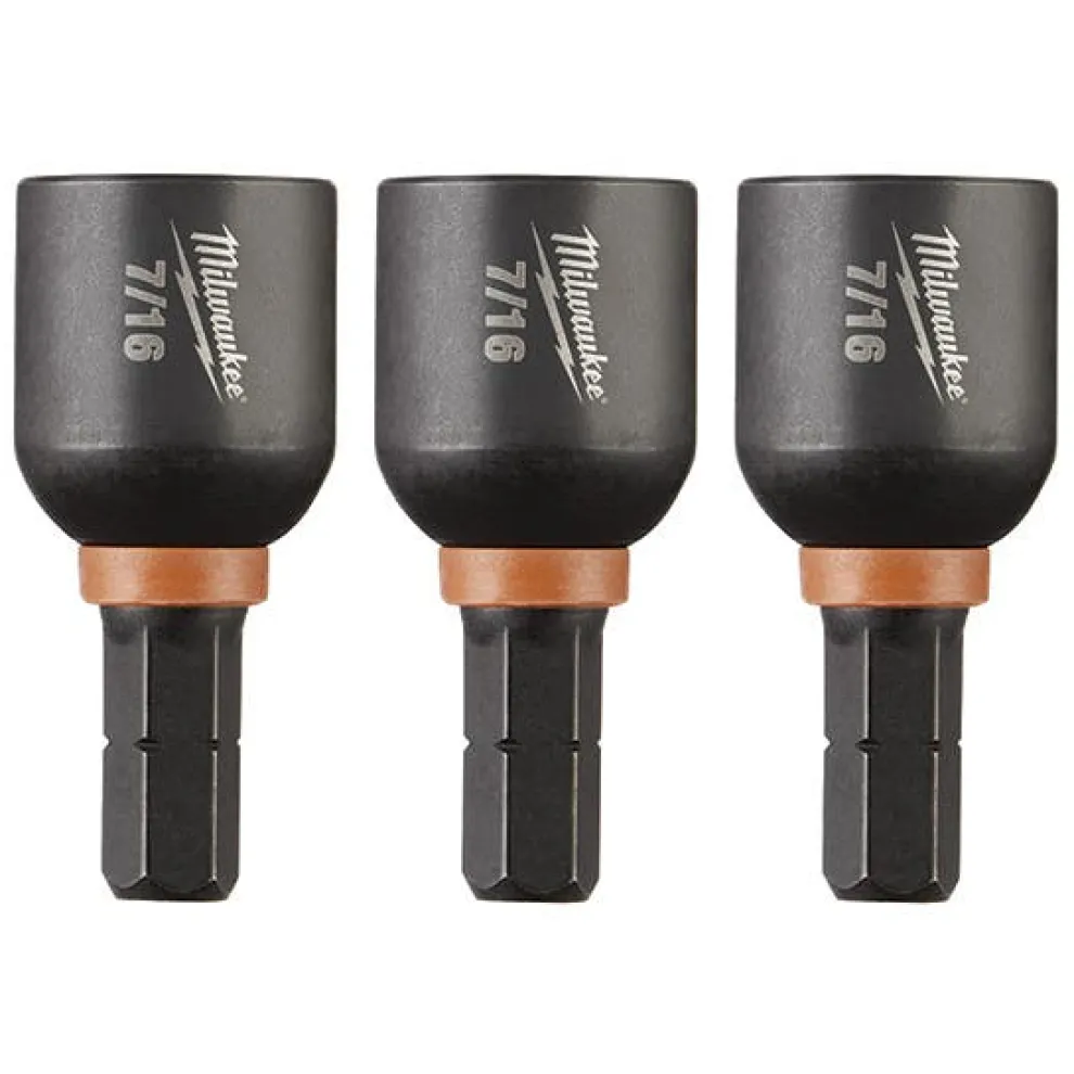 Milwaukee SHOCKWAVE Impact Duty 7/16" Insert Magnetic Nut Driver 3PK 49-66-4516