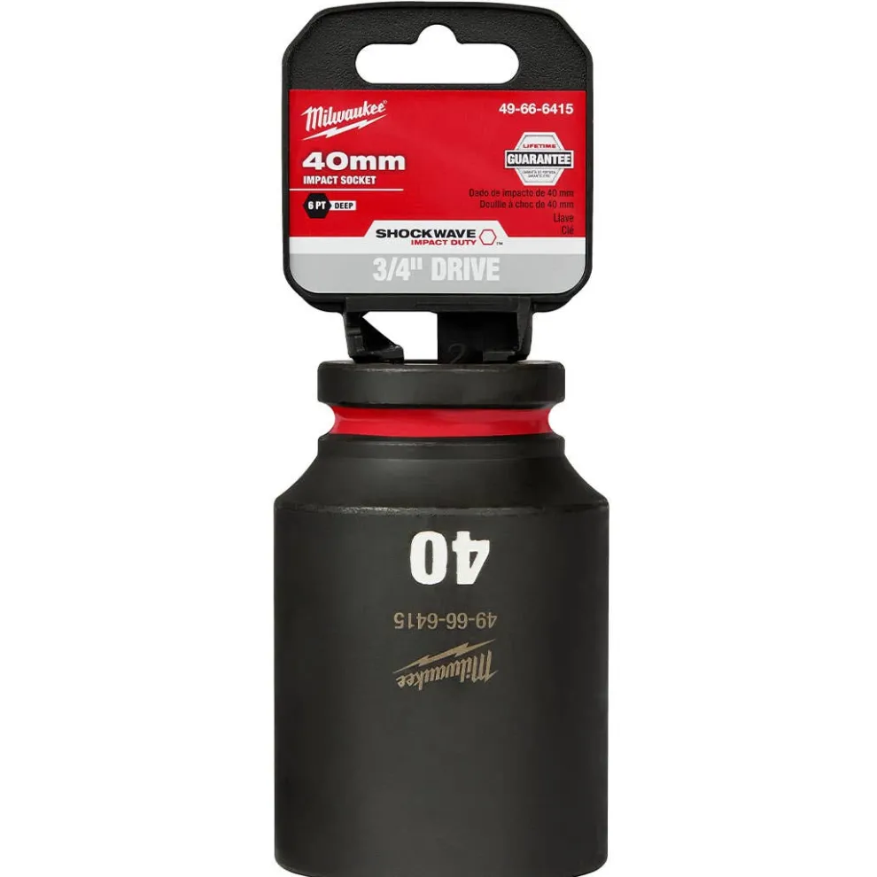 Milwaukee Shockwave Impact Duty 3/4" Drive 40mm Deep 6 Point Socket 49-66-6415