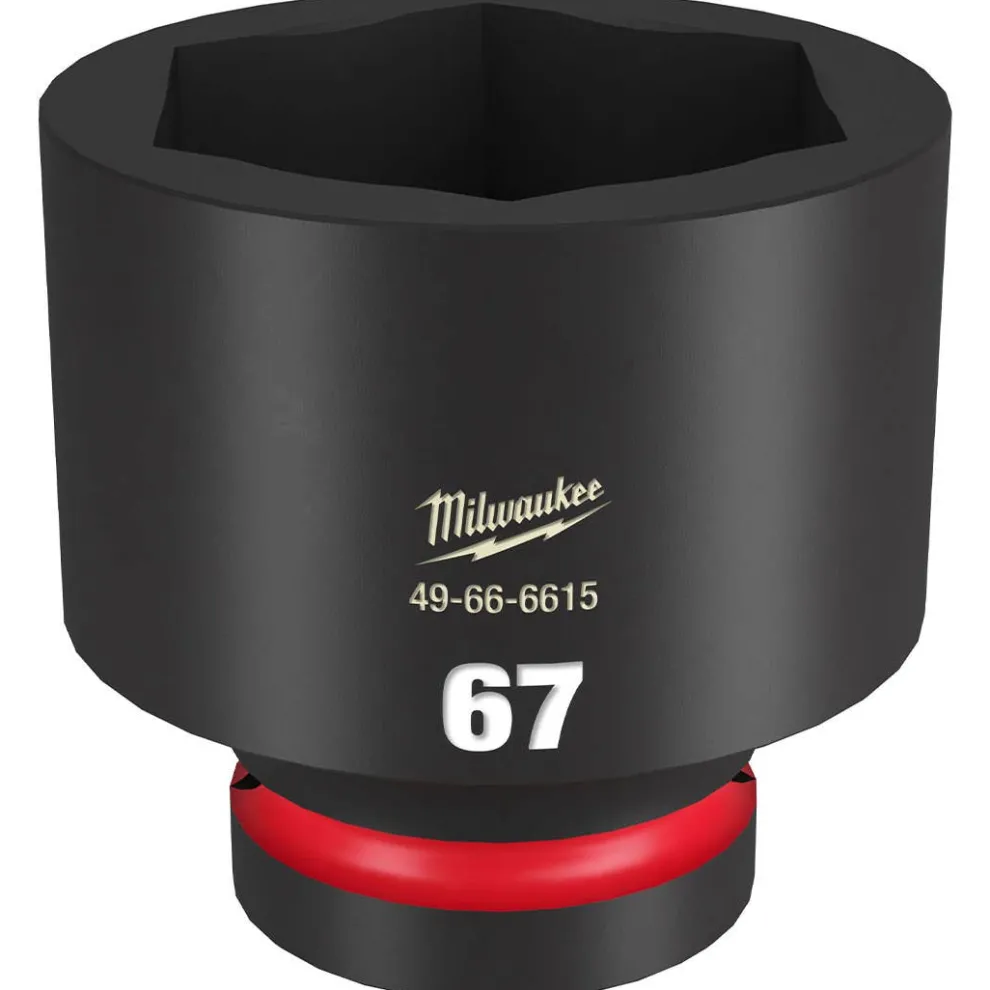 Milwaukee Shockwave Impact Duty 1" Drive 67mm Standard 6 Point Socket 49-66-6615