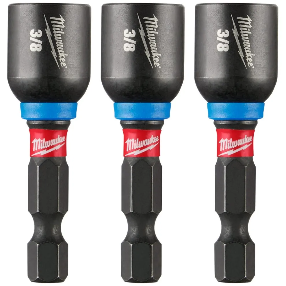 Milwaukee SHOCKWAVE Impact Duty 3/8" x 1-7/8" Magnetic Nut Driver 3PK 49-66-4525