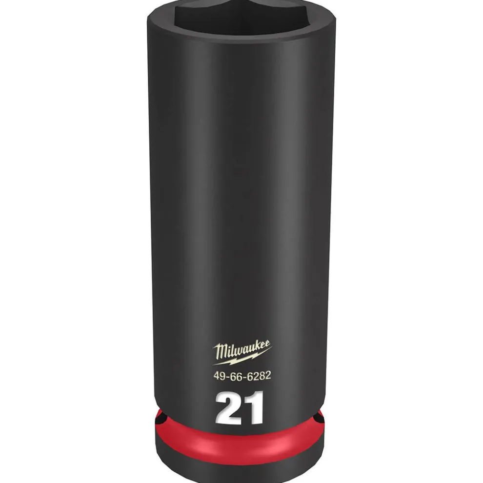 Milwaukee Shockwave Impact Duty 1/2" Drive 21mm Deep 6 Point Socket 49-66-6282
