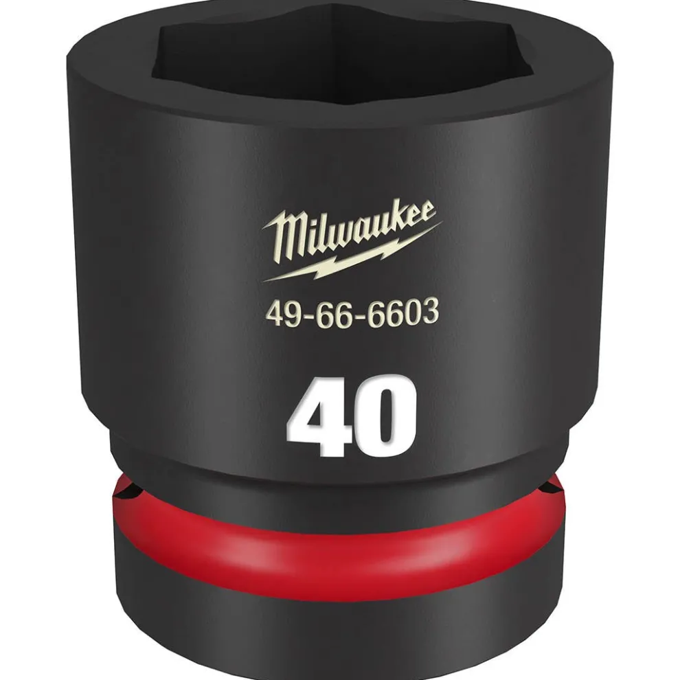 Milwaukee Shockwave Impact Duty 1" Drive 40mm Standard 6 Point Socket 49-66-6603