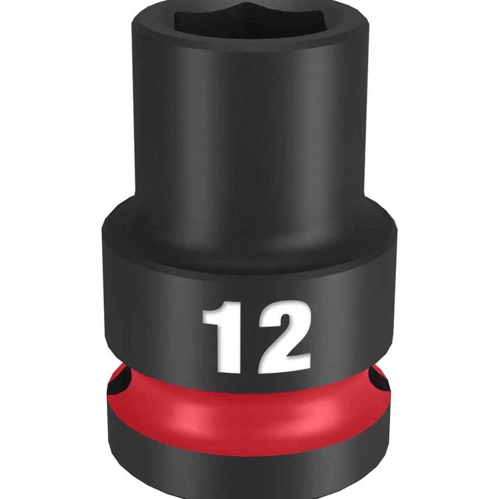 Milwaukee Shockwave Impact Duty 1/2" Drive 12mm Standard 6 Point Socket 49-66-6244