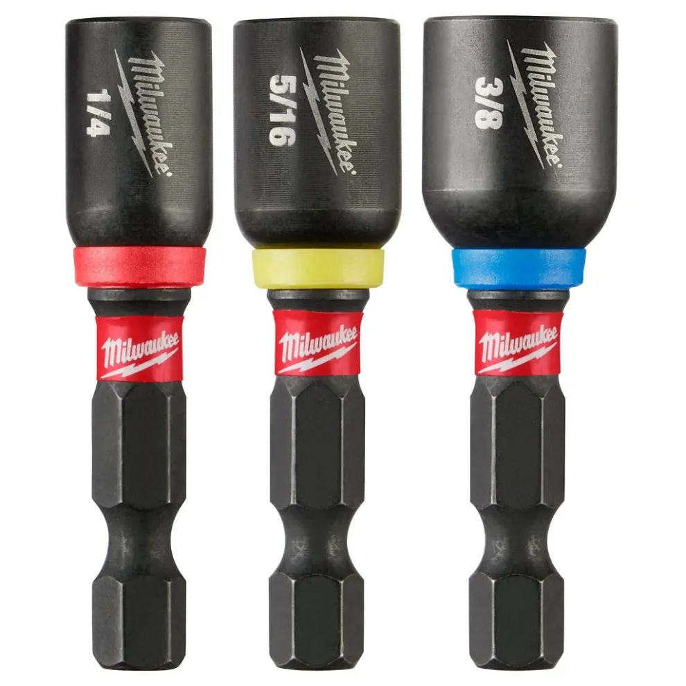 Milwaukee SHOCKWAVE Impact Duty 1-7/8" Magnetic Nut Driver Set 3 Piece 49-66-4561