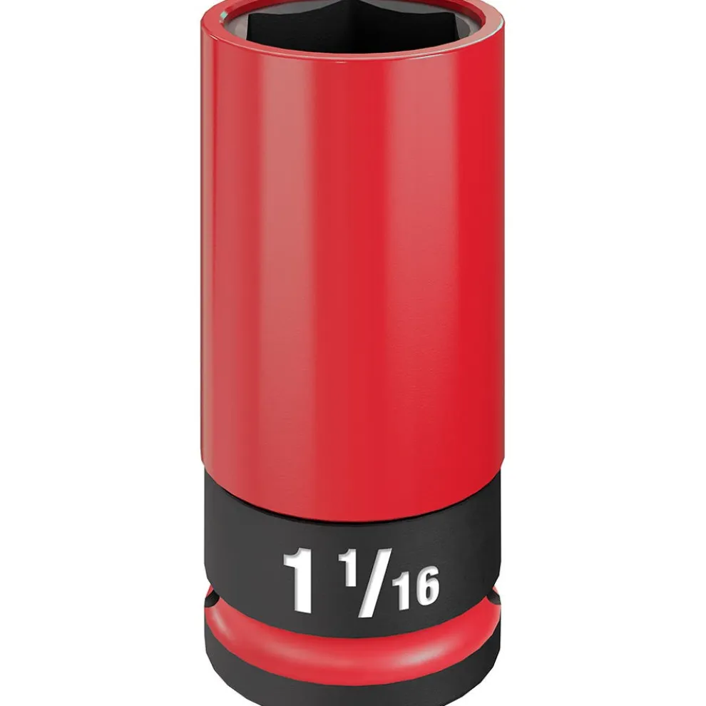 Milwaukee SHOCKWAVE Impact Duty 1/2" Drive 1"-1/16" SAE Lug Nut Wheel Socket 49-66-7815