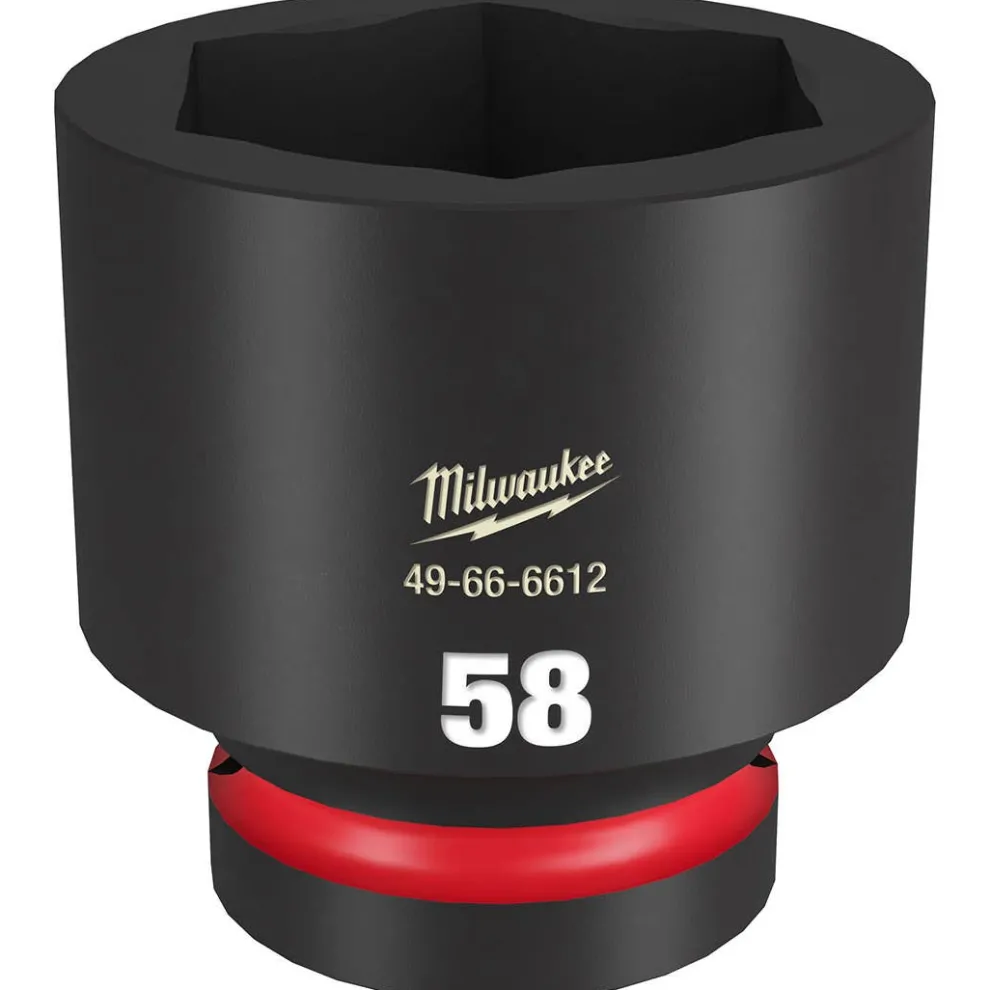 Milwaukee Shockwave Impact Duty 1" Drive 58mm Standard 6 Point Socket 49-66-6612