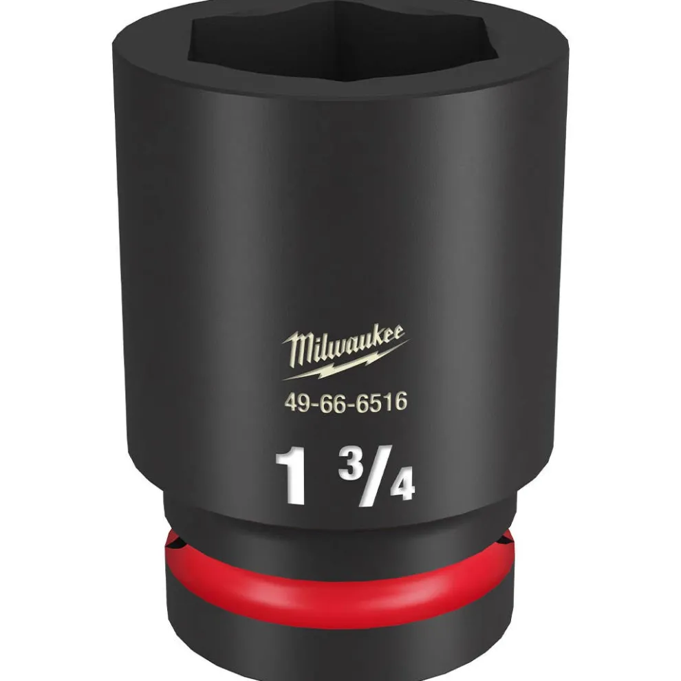 Milwaukee Shockwave Impact Duty 1" Drive 1-3/4" Deep 6 Point Socket 49-66-6516